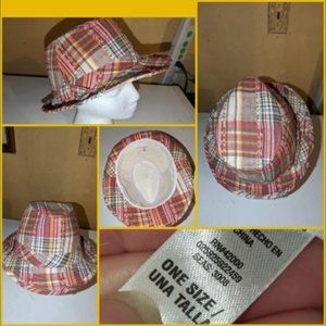 Unisex Fedora plaid hat
